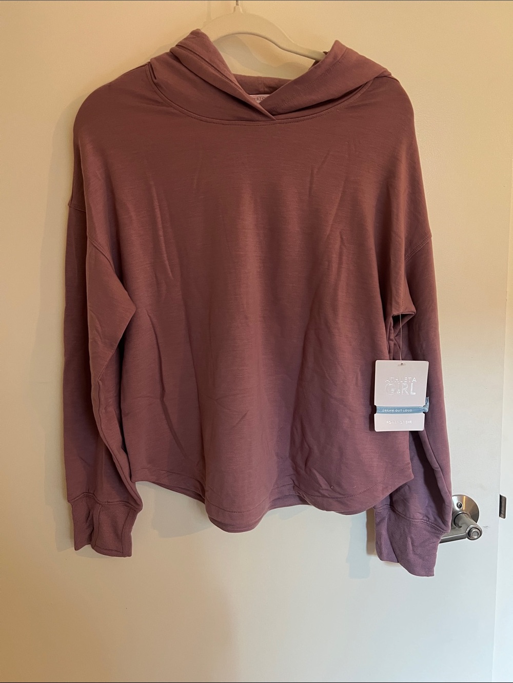 Cozy Lightweight Hooded Top in Mauve